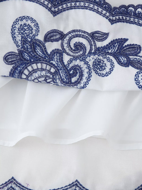 Anoushka Contrast Long Skirt skirts kakaclo