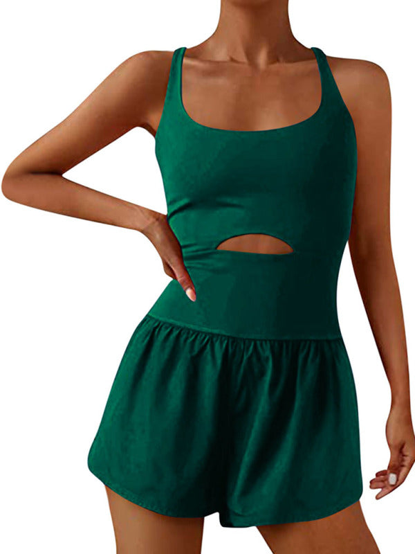 Stride & Grace Yoga Jumpsuit One-Piece Set kakaclo Green black jasper S