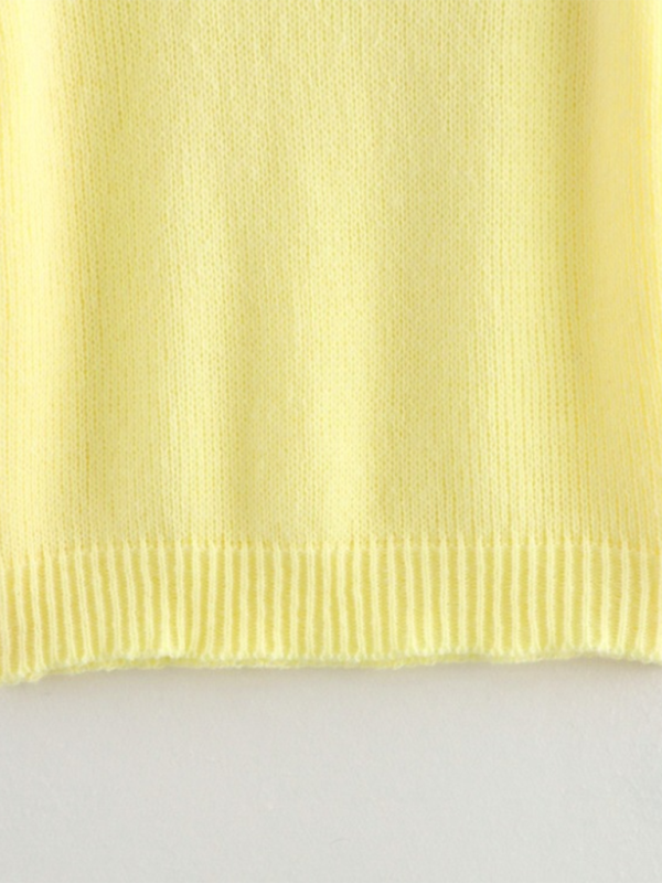 The Jade Yellow Knit Top sweaters kakaclo
