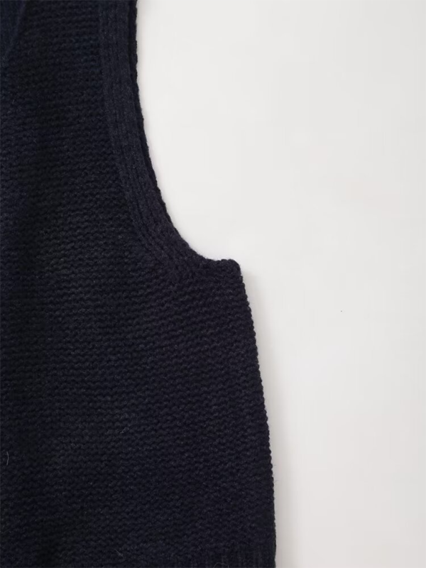 Knot Bow-Tie Knit Vest vests kakaclo