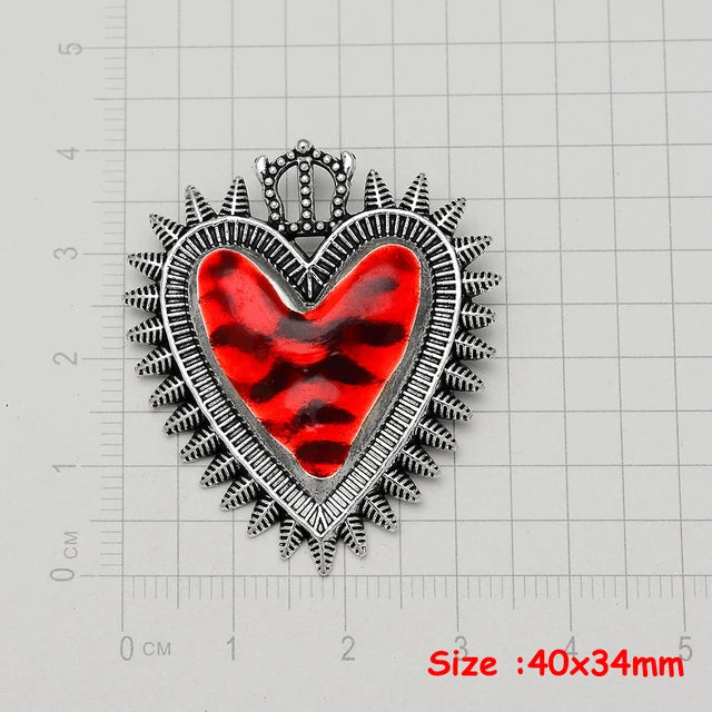 Pointy Heart Shaped Pendant jewellery making Shopella