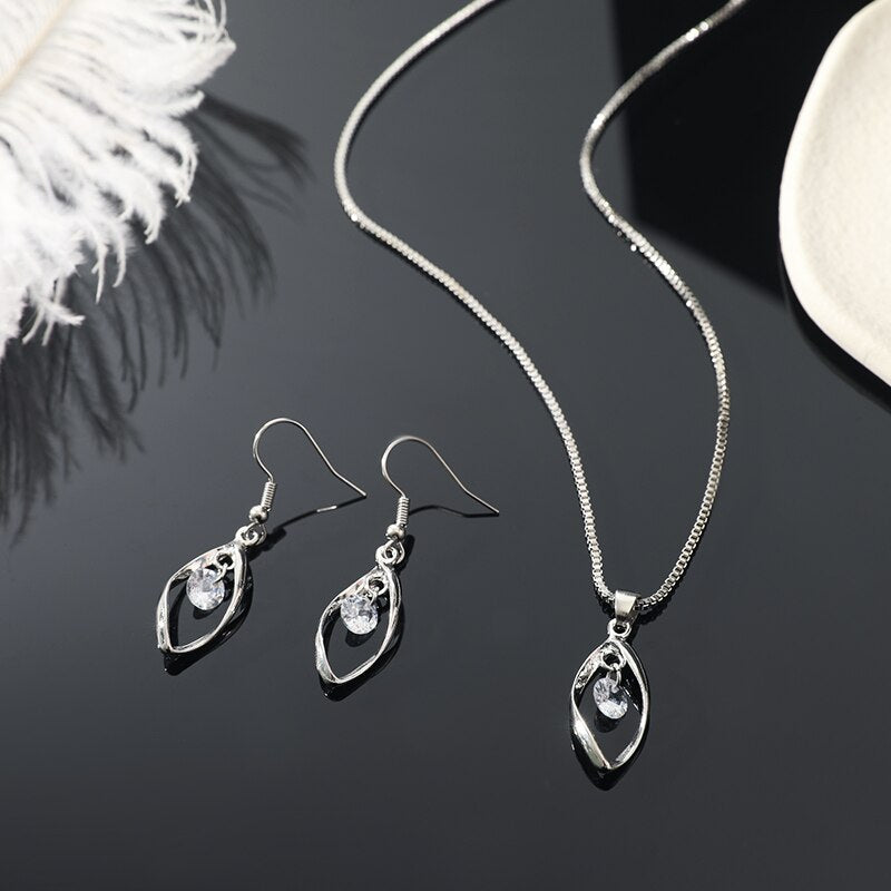 3pcs Necklace Earrings Set jewellery sets Shopella